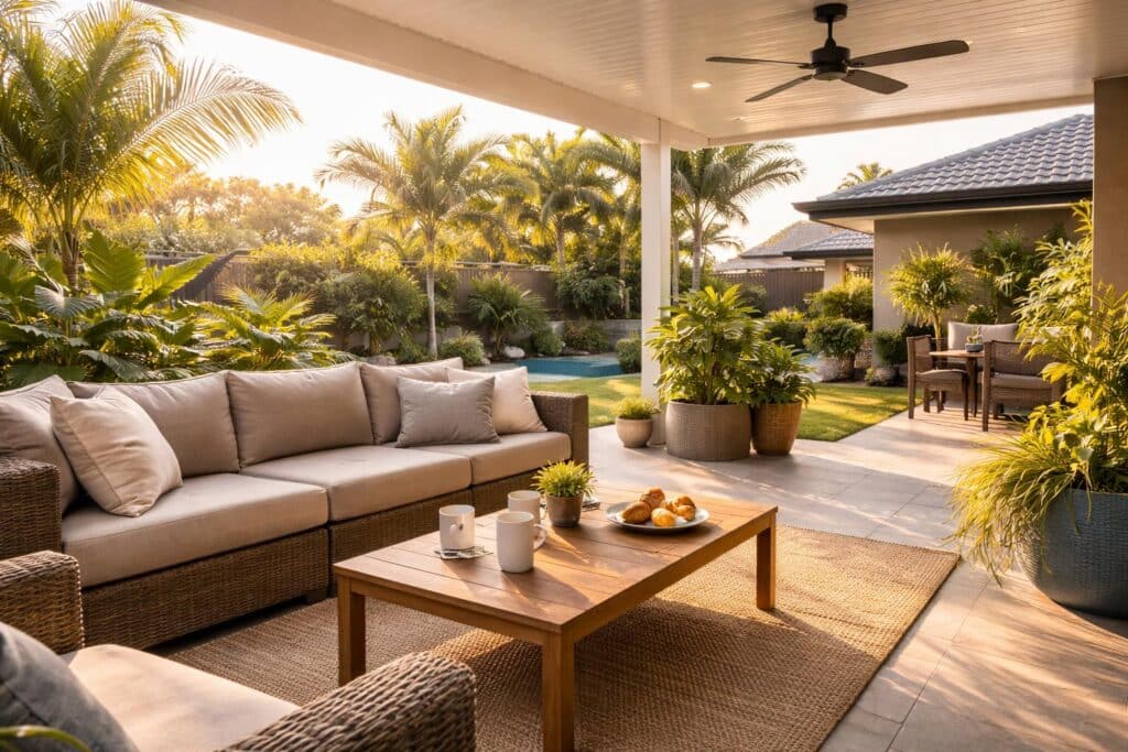 Comfortable outdoor patio space designed for daily relaxation and casual use.