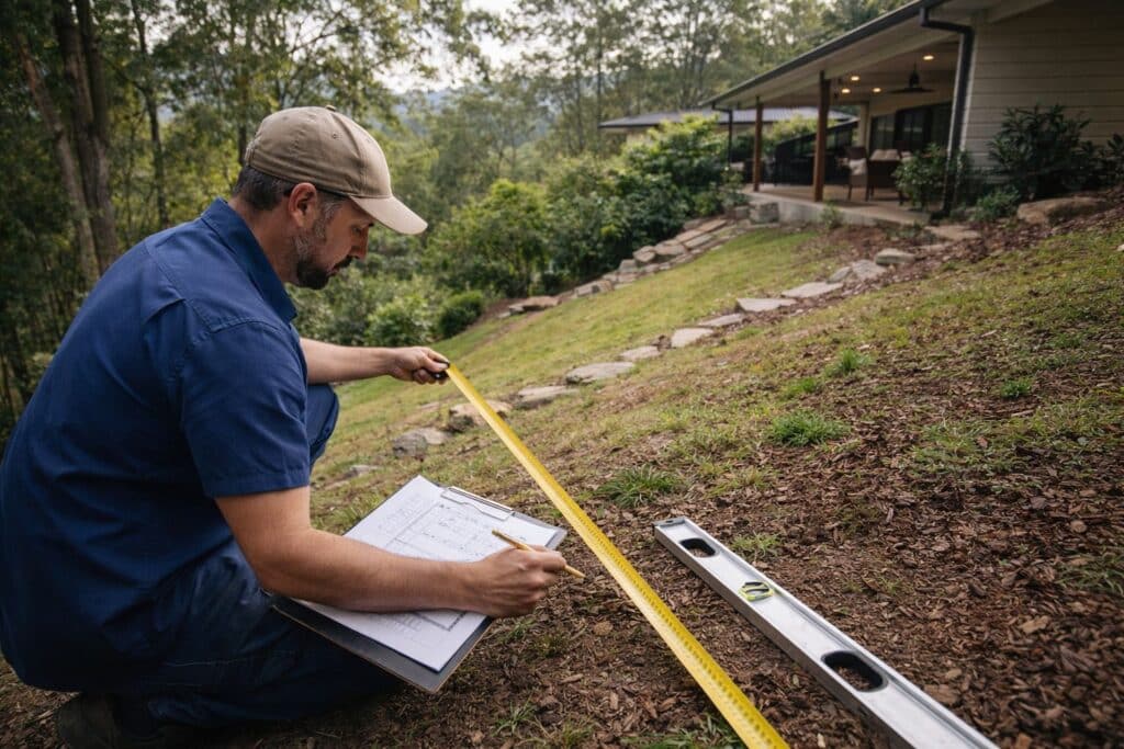 Close-up of Colorbond steel patio roofing showing rainwater runoff and durability in outdoor conditions.